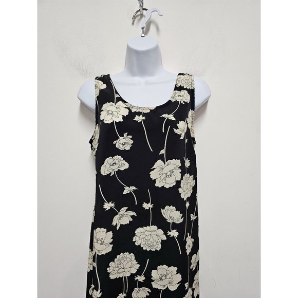 Darian Petites Vintage Black Floral Dress Small 10P - Picture 2 of 8
